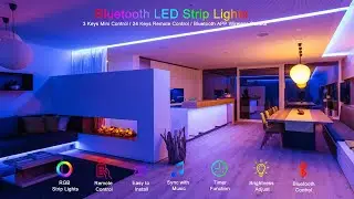WOWLED 12V Bluetooth Waterproof LED RGB Strip Lights 5M*2 Kit