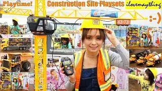 Mega Construction Trucks and Playsets! RC Construction Crane and RC Dumptruck Toys Playtime Fun!