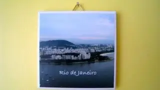 How to make a Photo Coaster \ Ceramic Tile Wall Hanging
