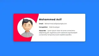 Creative Profile Card Design | HTML & CSS
