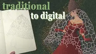 How I incorporate traditional art into digital illustration