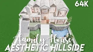 Aesthetic hillside family house - Bloxburg speedbuild