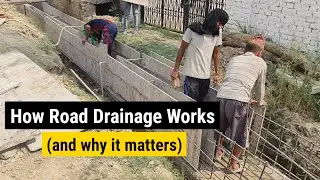 Road drainage construction | rcc drain construction | civil field engineer