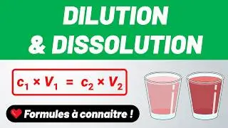 DILUTION & DISSOLUTION 💚 3 formules à connaitre ! 💪 Première | Terminale spécialité