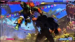 Sf6 M.Bison vs Zangief Blanka perfect game casual match