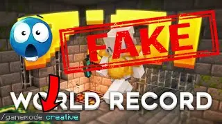 EXPOSING The New MINECRAFT SPEEDRUN WORLD RECORD (Cheated) (Joke)