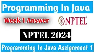 NPTEL Programming in Java Week 1 Assignment Solutions | SciShowEngineer