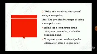 Class 2, Computer, Chapter 1, Computer – An Electronic Device, Question and Answers