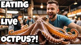What’s it like eating LIVE OCTOPUS (San-nakji) in Seoul Korea's Noryangjin Fish Market