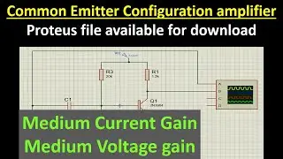 Common Emitter ( CE ) amplifier in Proteus | Project file available for download
