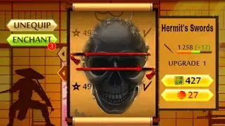 Shadow Fight 2 Hermit's Legendry Weapon Hermit Swords with Fire Power