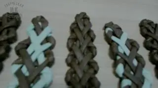 Weaving from newspapers. Catfish from 6 tubes