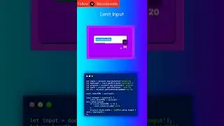 🔥LIMIT INPUT BOX USING HTML CSS AND JAVASCRIPT | 