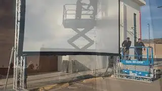 Montaje de Auto Cinema en Tijuana - Pantalla y Proyector HD.