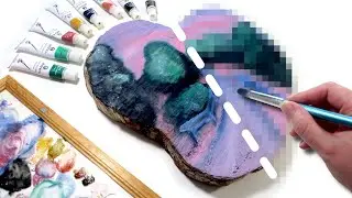 Oil Painting on Primed vs Unprimed Wood Slices