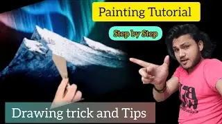 Oil and acrylic techniques with knife for begginer step by step #trending #ideas #tutorial #video