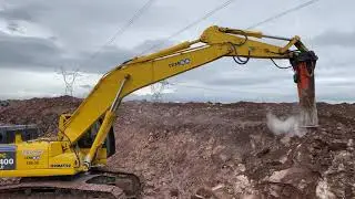 Komatsu Excavator Rammer crusher breaking stone