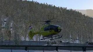 X-Plane 12 EC135 Landing