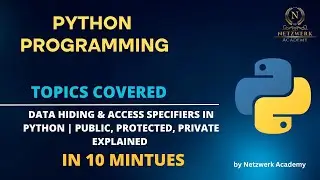 Data Hiding & Access Specifiers in Python | Public, Protected, Private Explained 🔐