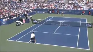 Roger Federer Moments -- "Genius" Backhand Half Volley