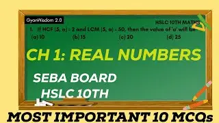 Real Numbers MCQ Questions SEBA BOARD HSLC ASSAM, 2024| |NCERT/CBSE CLASS 10TH MCQ #greenboardhindi
