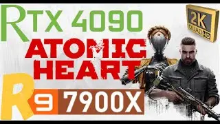 ATOMIC HEART FRAME GENERATION 2K PERFORMANCE | RTX 4090 + 7900X | DLSS BENCHMARK | 300 FPS CAPPED