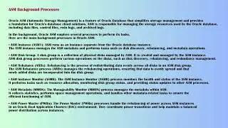 Oracle Background Processes