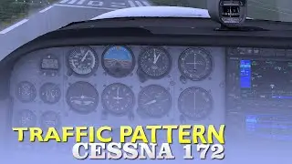 Traffic pattern work in the Laminar Cessna 172 in X-Plane 11