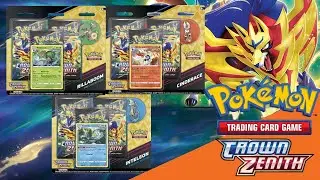 Pokémon TCG: Crown Zenith Rillaboom, Cinderace, Inteleon Pin Collection opening