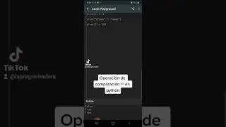 python operadores de comparación !=