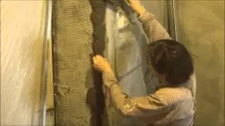 Штукатурка откосов входной двери ЦПС.