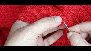 How to shorten a garment knitted with half-fang.