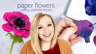 Simple Techniques to Create Realistic Crepe Paper Flowers: Adding Painted Details