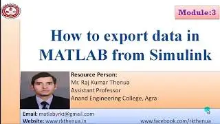 How to export simulink data into MATLAB workspace