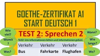 Goethe-Zertifikat A1/Start Deutsch 1 | Sprechen 2 | Um Informationen bitten | Verkehr