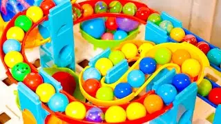 Marble run One rollercoaster after another plastic ball ASMR Marble Run Race #marblerun #stisfying