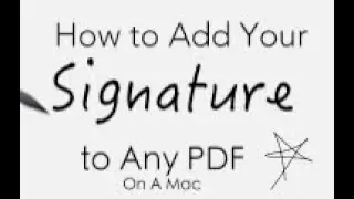 How to Add a Signature to a PDF Document on Mac