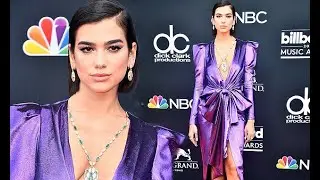Dua Lipa proves she's no shrinking violet in plunging purple metallic gown at Billboard Awards - 247