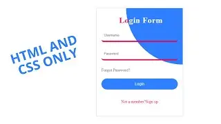 How To Create Login Form with HTML and CSS | Login Form Design Tutorials