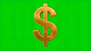 Spinning Golden Dollar Sign – Animated Green Screen VFX Effect