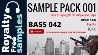 Bass Guitar Sample - Free samples - Bass Sample 042- Sample Pack 001
