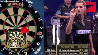 Qualifying Round 1: Sarah Harrison vs. Frank Buschmann | Celebrity Darts World Championship 2020 ...