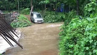 Tata safari crossing river