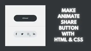 How to Make Animated Share Button Using Only HTML & CSS | Citrine Academy