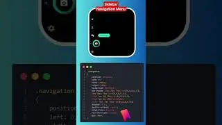 Sidebar navigation menu | html using a css | 