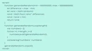 Generate 10 digits random numbers using javascript 