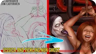Jessica and Tickling Nun Ghost - Steps Digital Painting Tutorial