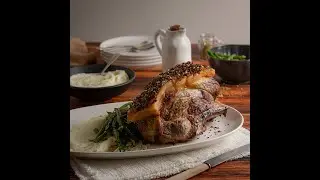 Fennel crusted pork with parsnip skordalia recipe