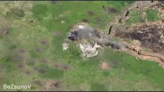 Russian Artillery Strike againts Ukrainian Trenches in Avdiivka settlement area...
