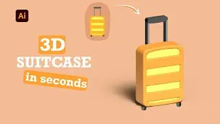 2D TO 3D SUITCASE IN ADOBE ILLUSTRATOR - EASY FOR BEGINNERS